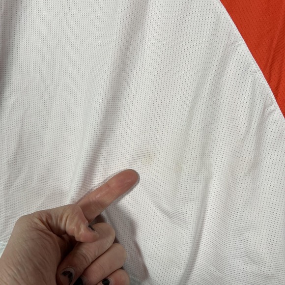 Tracksmith Shirt Mens XL Orange White Tank Top Running Singlet Mesh Athletic - Picture 2 of 11